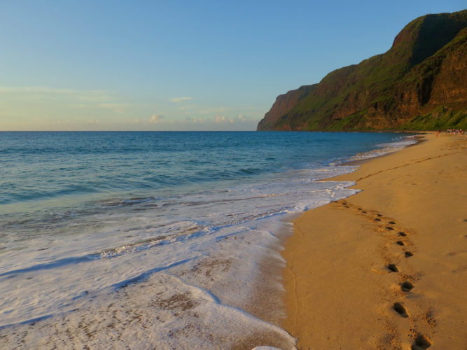 Le Polihale State Park, Kauai, Hawaï (États-Unis)